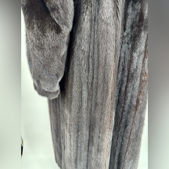 Nordstrom Dimond Black Mink Longline Lined Fur Coat - Picture 8 of 13